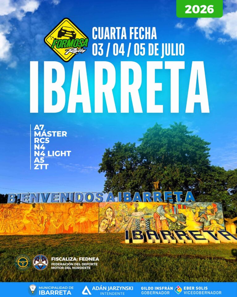 EL RALLY “FORMOSA 2026”, ESTA VEZ EN IBARRETA